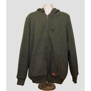 Buffalo David Bitton Jacket XXL Gray Sherpa Lined Zipper Long Sleeve Big & Tall